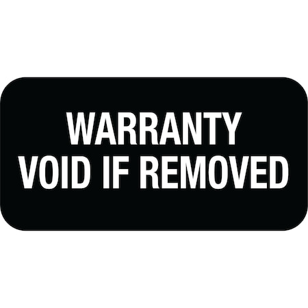 Lustre-Cal VOID Label WARRANTY VOID Black 1.50in x 0.75in, 100PK 253774Vo0KWarr